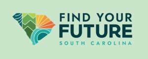 Find Your Future SC logo. Logo is the outline of the state of South Carolina